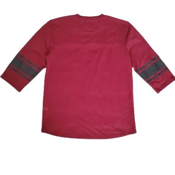 On the Byas Red and Gray Men's Jersey - Picture 2 of 9